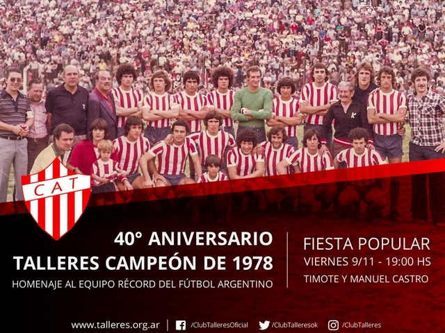 Banner Fiesta 40º Aniversario Campeón 1978